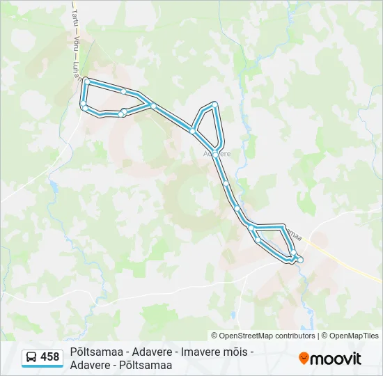 458 Bus Line Map