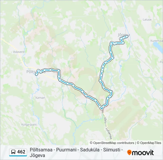 462 Bus Line Map