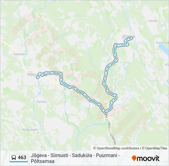 463 Bus Line Map