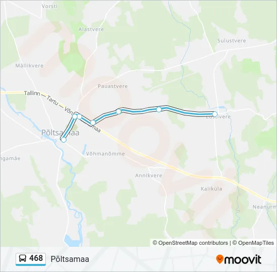 468 Bus Line Map