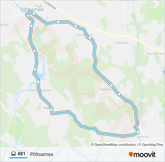 481 Bus Line Map