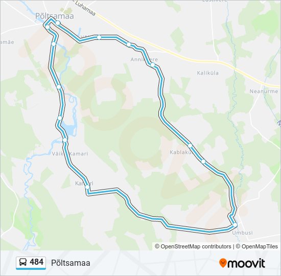 484 bus Line Map