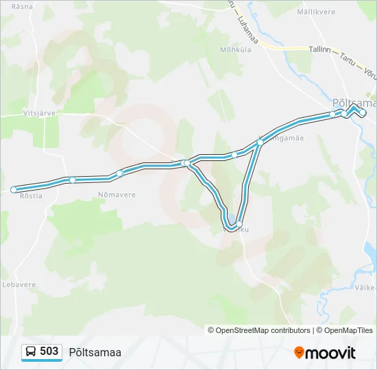503 Bus Line Map