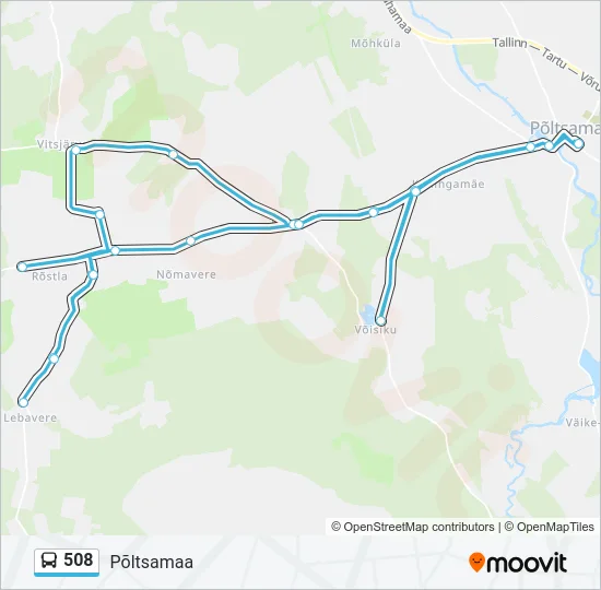 508 Bus Line Map