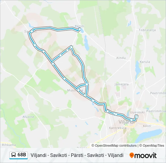 68B Bus Line Map