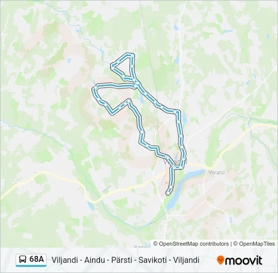 68A Bus Line Map