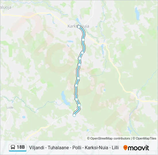 18B Bus Line Map