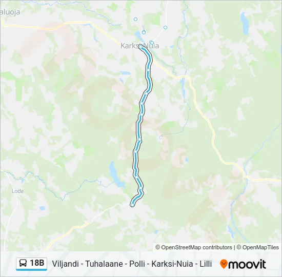18B Bus Line Map