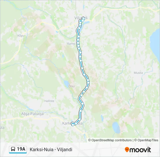 Автобус 19A: карта маршрута