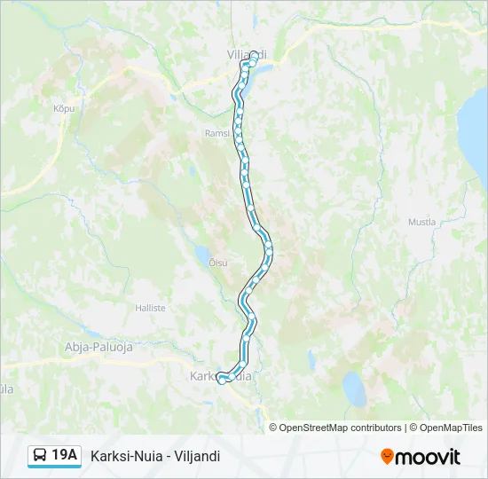 19A Bus Line Map
