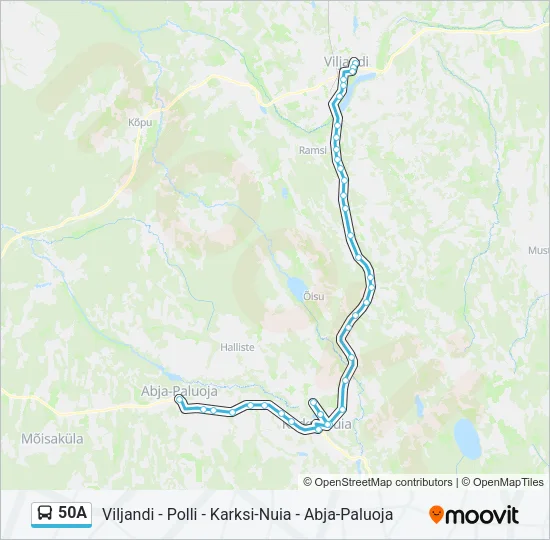 50A Bus Line Map