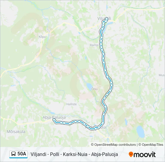 50A Bus Line Map