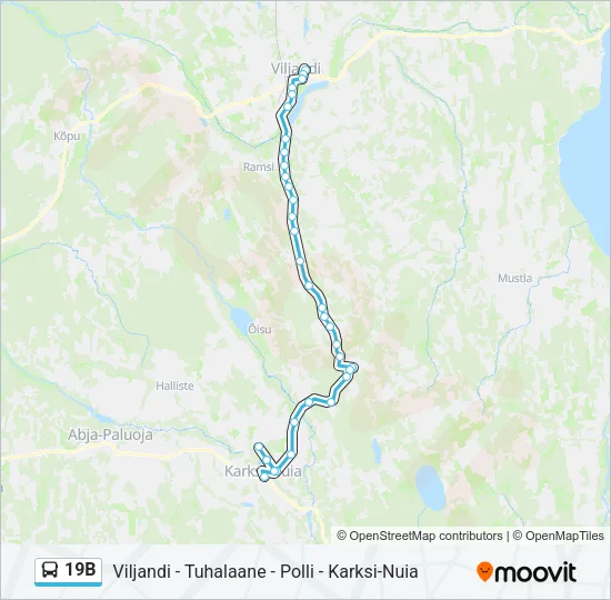 19B Bus Line Map