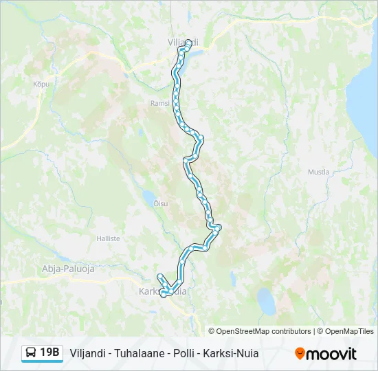 19B Bus Line Map