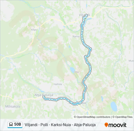 50B Bus Line Map