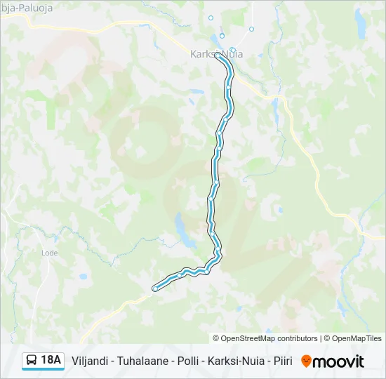 18A Bus Line Map