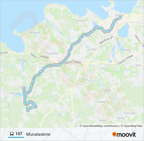 Автобус 107: карта маршрута