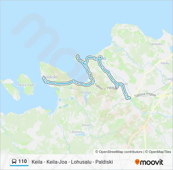 Автобус 110: карта маршрута