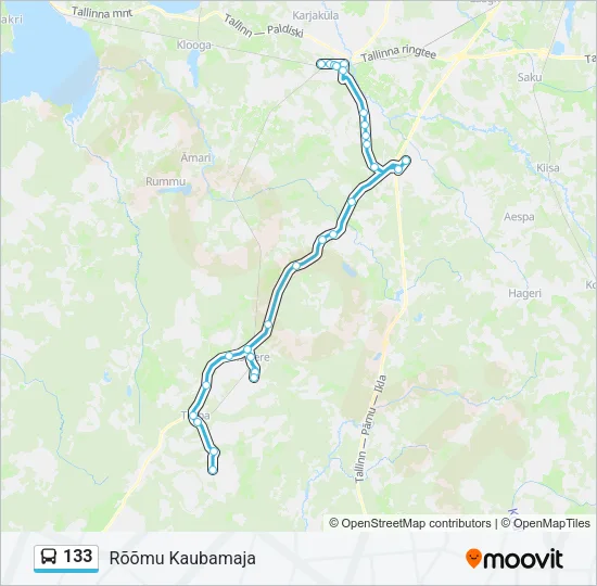 133 Bus Line Map
