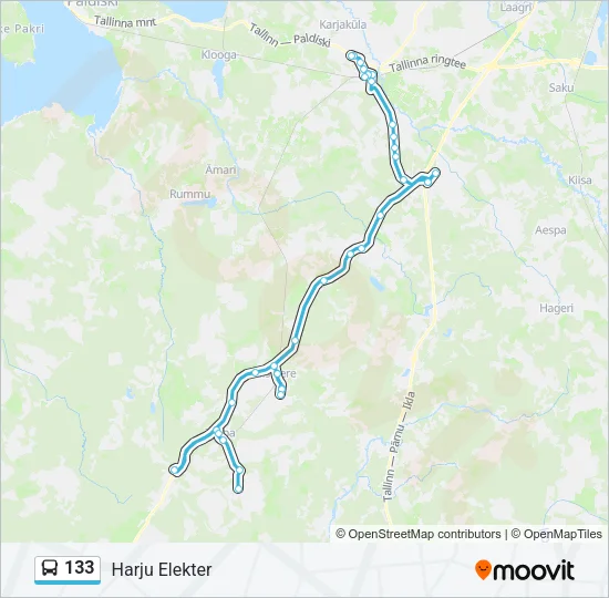133 Bus Line Map