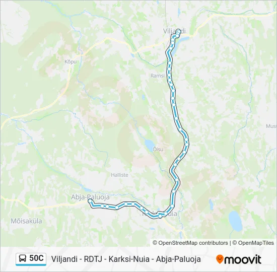 50C Bus Line Map