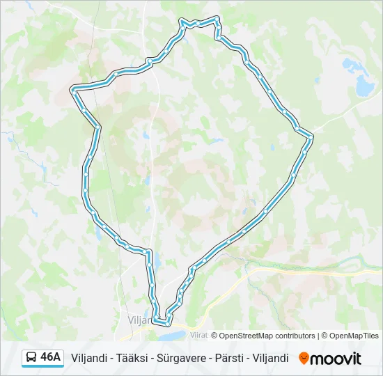 46A Bus Line Map