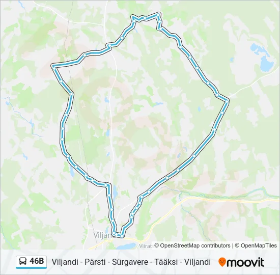Автобус 46B: карта маршрута