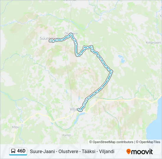 46D Bus Line Map