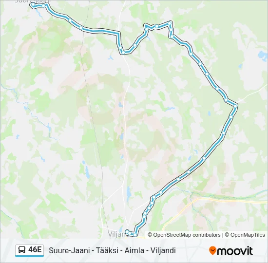46E Bus Line Map