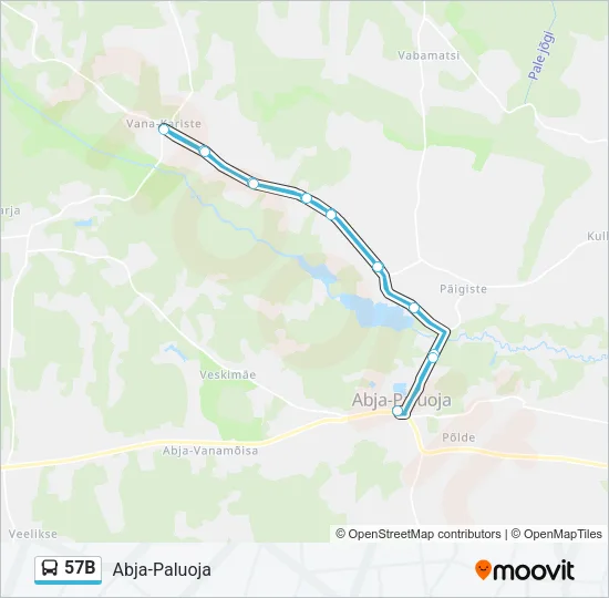 57B Bus Line Map