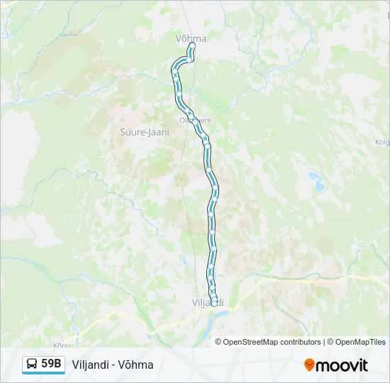 59B Bus Line Map