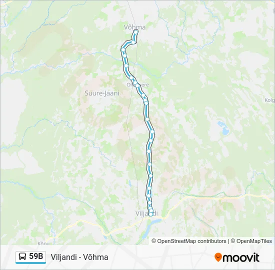 Автобус 59B: карта маршрута