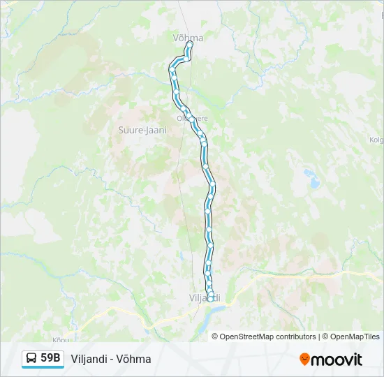 59B Bus Line Map