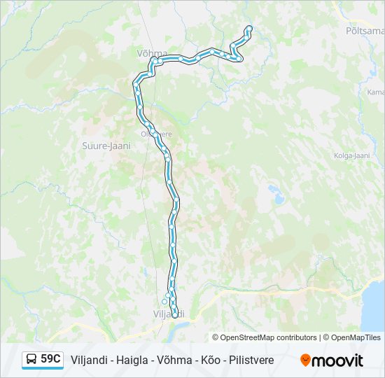 59C bus Line Map