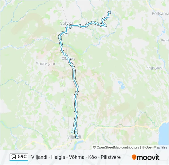 59C Bus Line Map