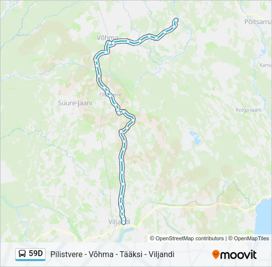 59D Bus Line Map