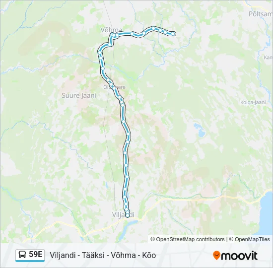 59E Bus Line Map