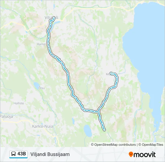 43B Bus Line Map