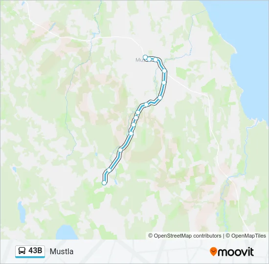 43B Bus Line Map