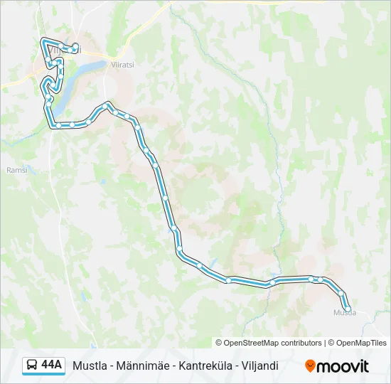 44A Bus Line Map