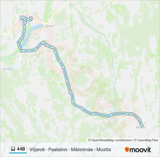 44B Bus Line Map