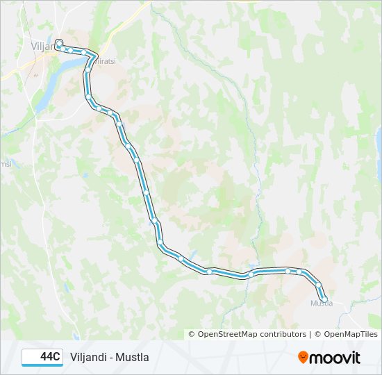 Автобус 44C: карта маршрута