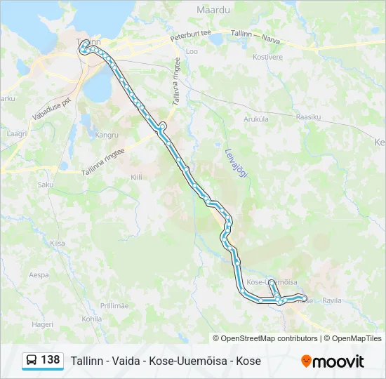 138 Bus Line Map
