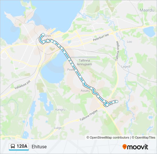 120A bus Line Map