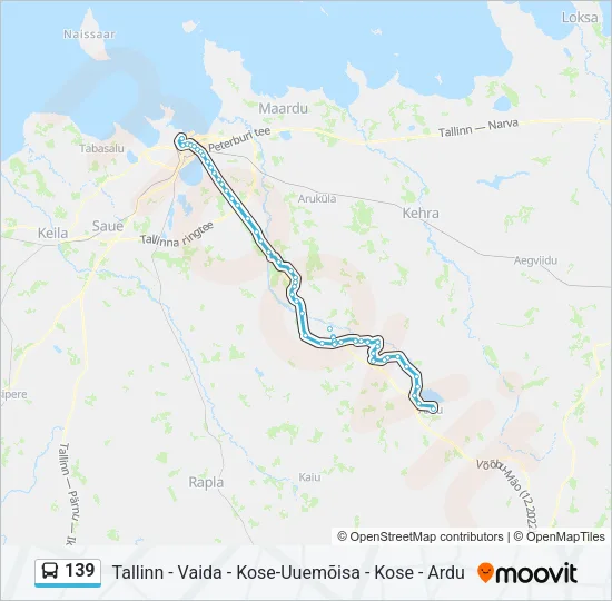 139 Bus Line Map