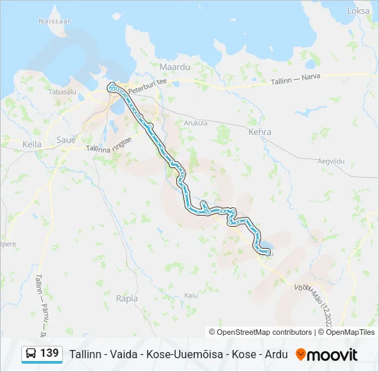 139 Bus Line Map