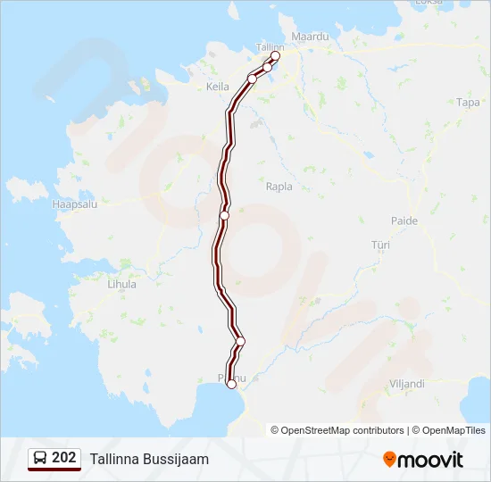 202 Bus Line Map