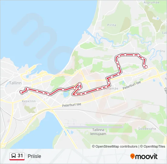 31 Bus Line Map