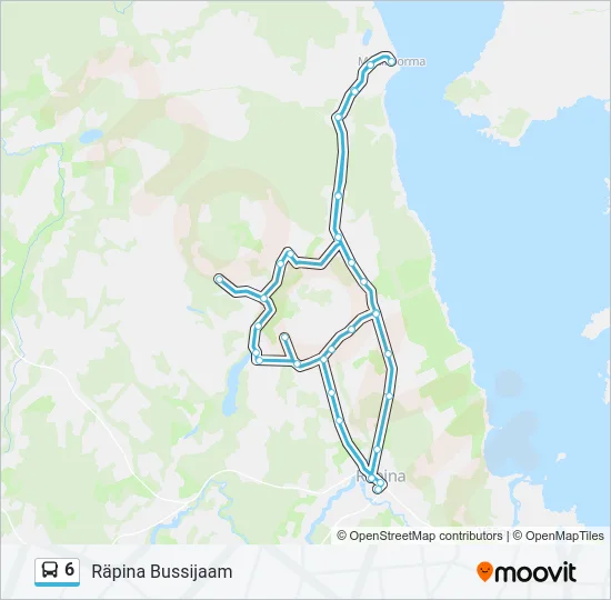 Автобус 6: карта маршрута