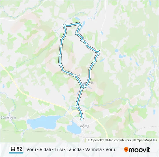 52 Bus Line Map
